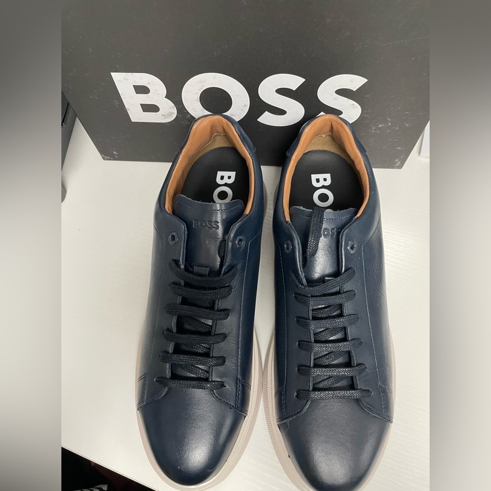 BOSS Men's Dark Blue Sneakers